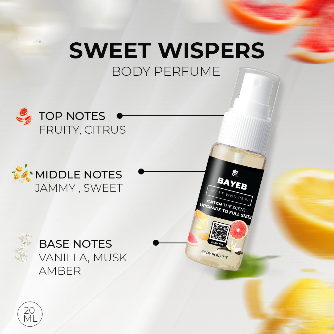 Sweet Whispers Body Perfume Travel Size - BAYEB