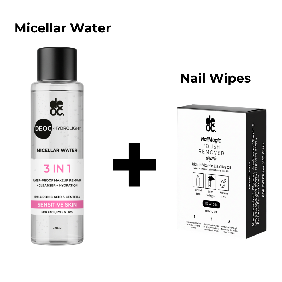 Micellar Water + Nail Wipes